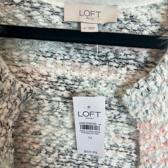 NWT LOFT Outlet Fuzzy Coatigan - Picture 3 of 4
